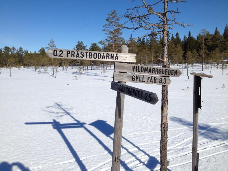 Geyllbergen naturreservat at winter. 